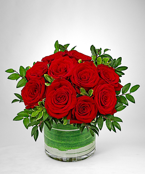 One Dozen Rosy Posy Red Roses