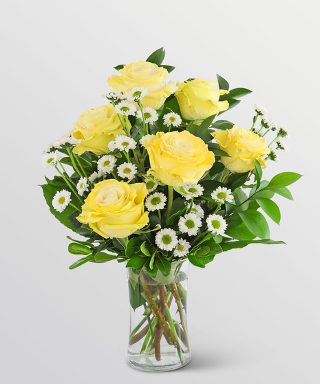 Yellow Roses with Daisy's